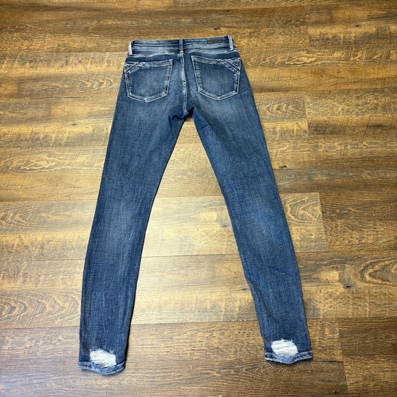 Buckle Black Fit no. 53 Ankle Skinny Jeans Women 25 Distressed Whiskered Stretch - Picture 6 of 9